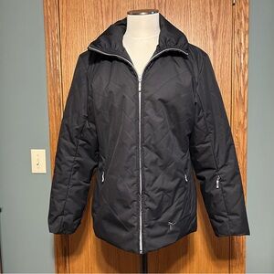 FERA Black Ski Jacket Women Size 10 Coat Thermolite Pockets Lycra Cuffs NO‎ HOOD